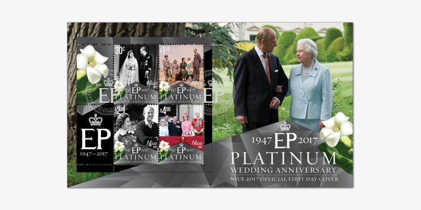 Niue Platinum Wedding Anniversary Miniature Sheet First - Platinum Anniversary Presentation Pack, transparent png
