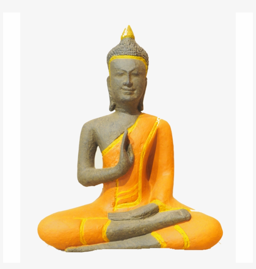Jayav Art Sculpture Gold Seated Buddha Figurine - Sculpture, transparent png