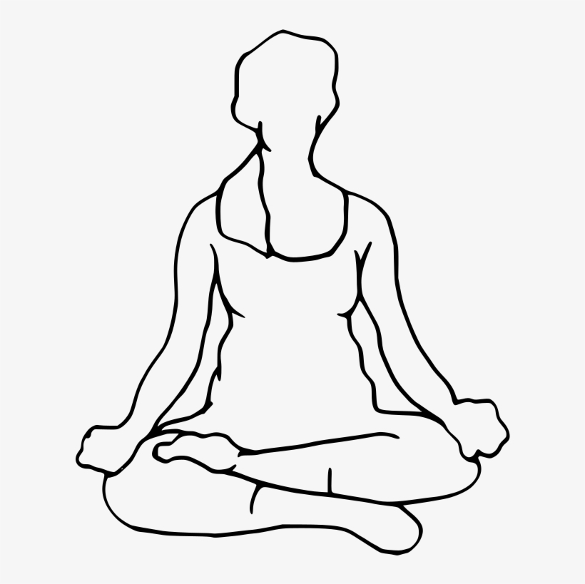 Vector Black And White Svg Woman Meditation Reflection - Bhartiya Sanskriti Ka Muladhar Purusharth Chatustya, transparent png