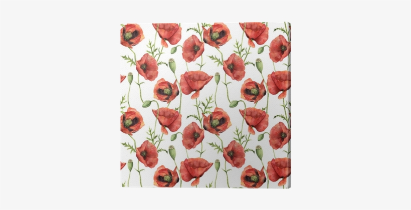 Watercolor Seamless Pattern With Poppies - Poppy. Watercolor Backpack By Y Derbi, transparent png