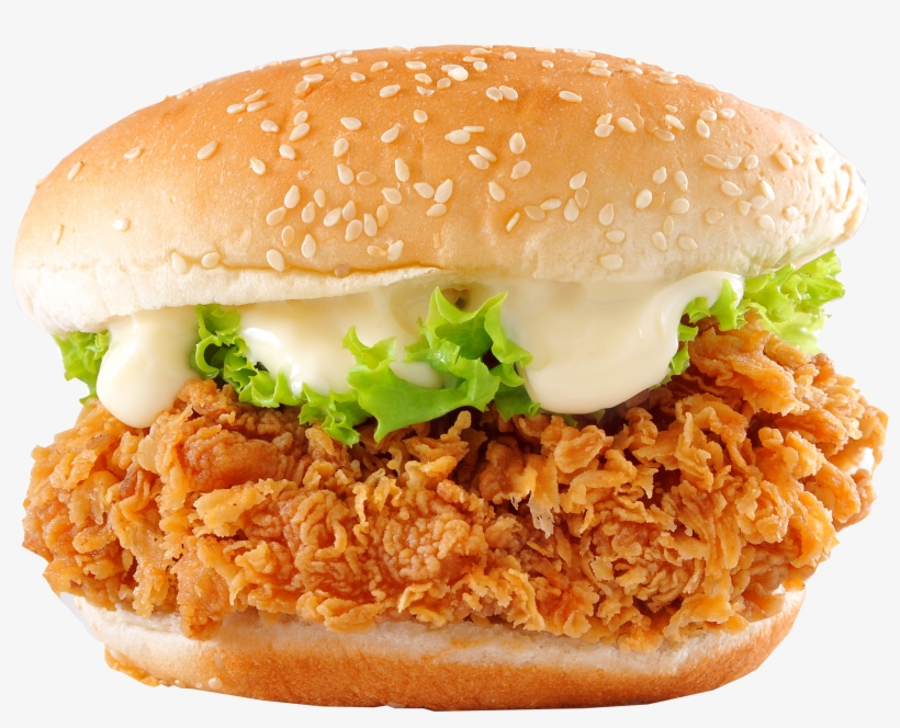Krispy Chicken Burger, transparent png