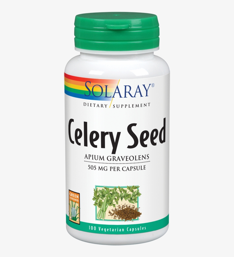 Sr Celeryseed - Solaray Celery Seed - 100 Vegetable Capsules, transparent png