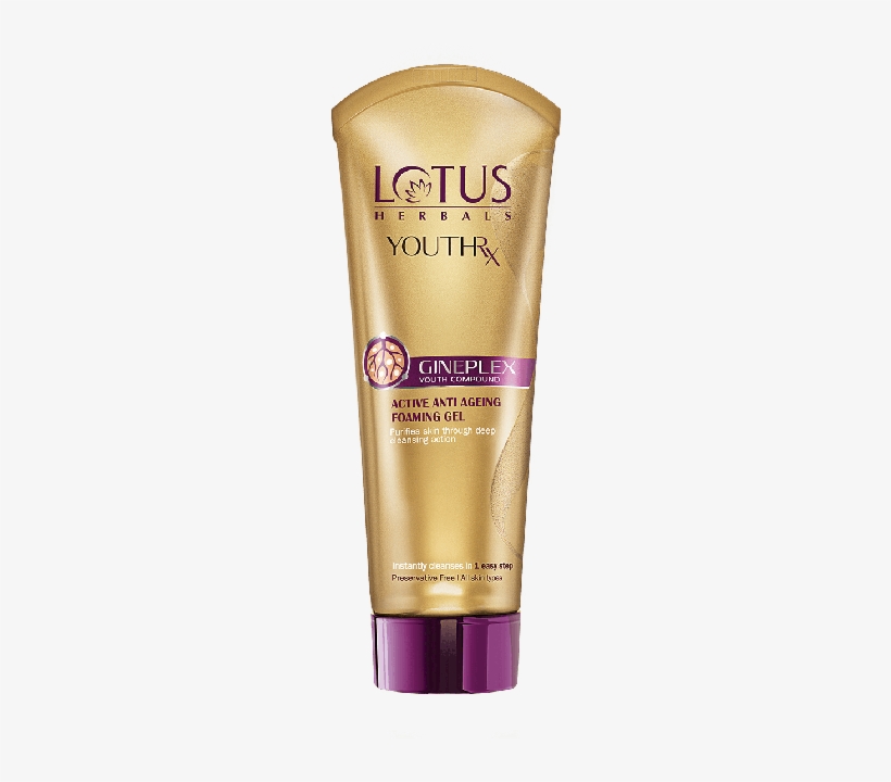 Lotus Herbals Youthrx Active Anti-ageing Foaming Gel - Lotus Anti Aging Cream, transparent png