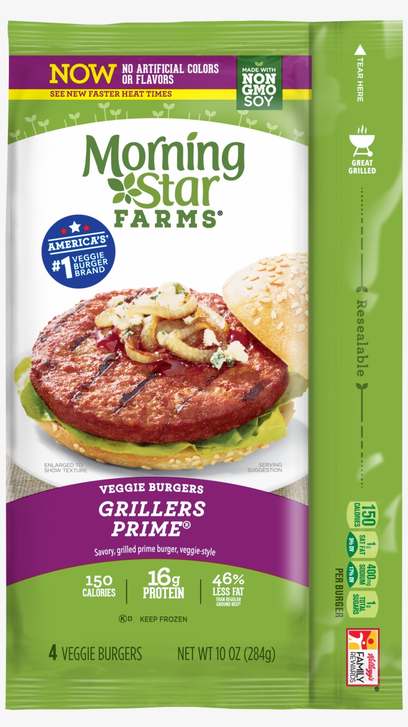 Grillers Prime® Burgers - Morningstar Farms Veggie Burgers, transparent png