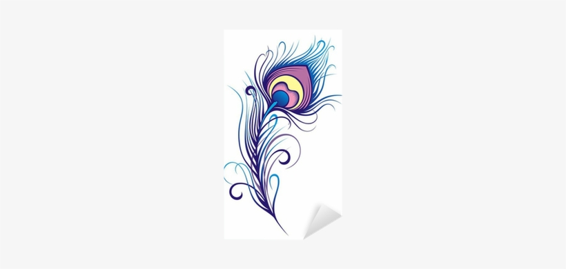 Stylized Peacock Feather, transparent png