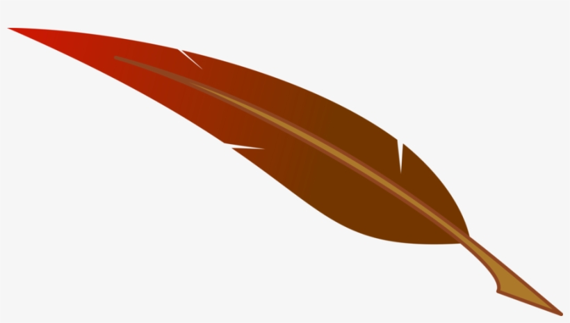 Feather Logo Clip Art At Clker - Brown Feather Clip Art, transparent png
