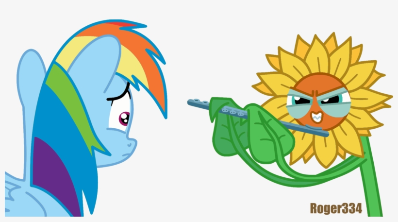 Clip Transparent Artist Roger Creepy Do Princesses - Rainbow Dash Happy Flowers, transparent png