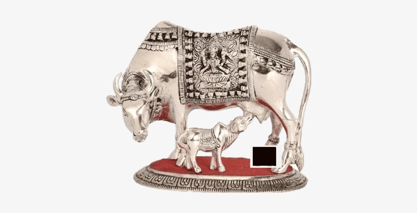 Lucky Ganessha Handicraft Item Dealers In Mursan, Hathras - Silver Cow And Calf Idol Price, transparent png
