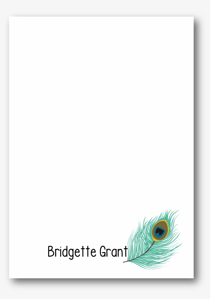 Peacock Feather - Stationery, transparent png