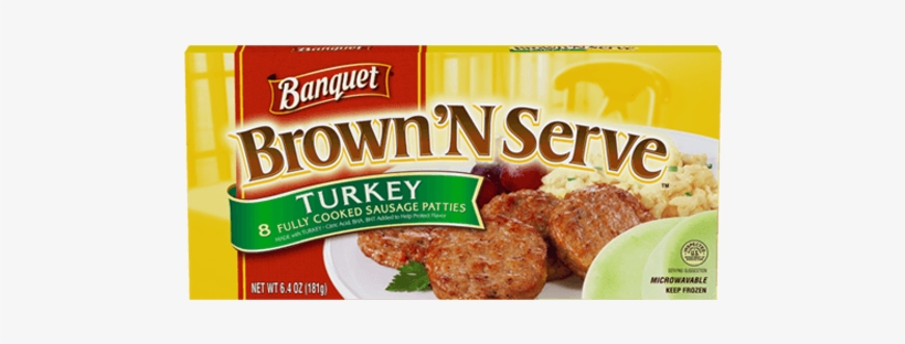 Brown 'n Serve Turkey Sausage Patties - Banquet Turkey Sausage Patties, transparent png