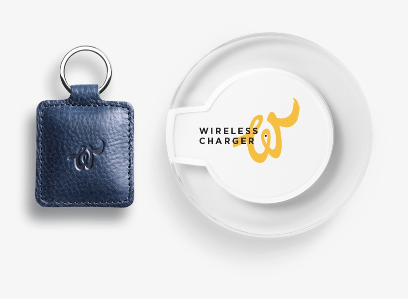 Porte-cle Tracker Bluetooth Rechargeable En Cuir, transparent png