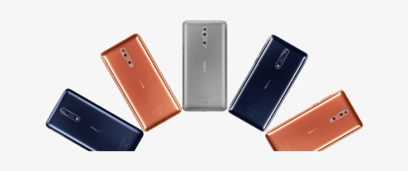 While Announcing The Refreshed Versions Of Last Year's - Nokia 8 64gb, Polished Copper, transparent png