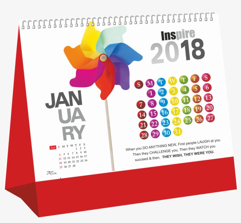 2018 Table Calendars - Table Calendar 2018 Png, transparent png