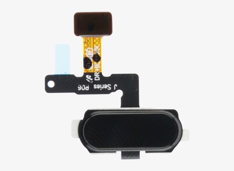 Samsung Galaxy J7 Pro Black Home Button With Fingerprint - Flex Home J7 Pro, transparent png