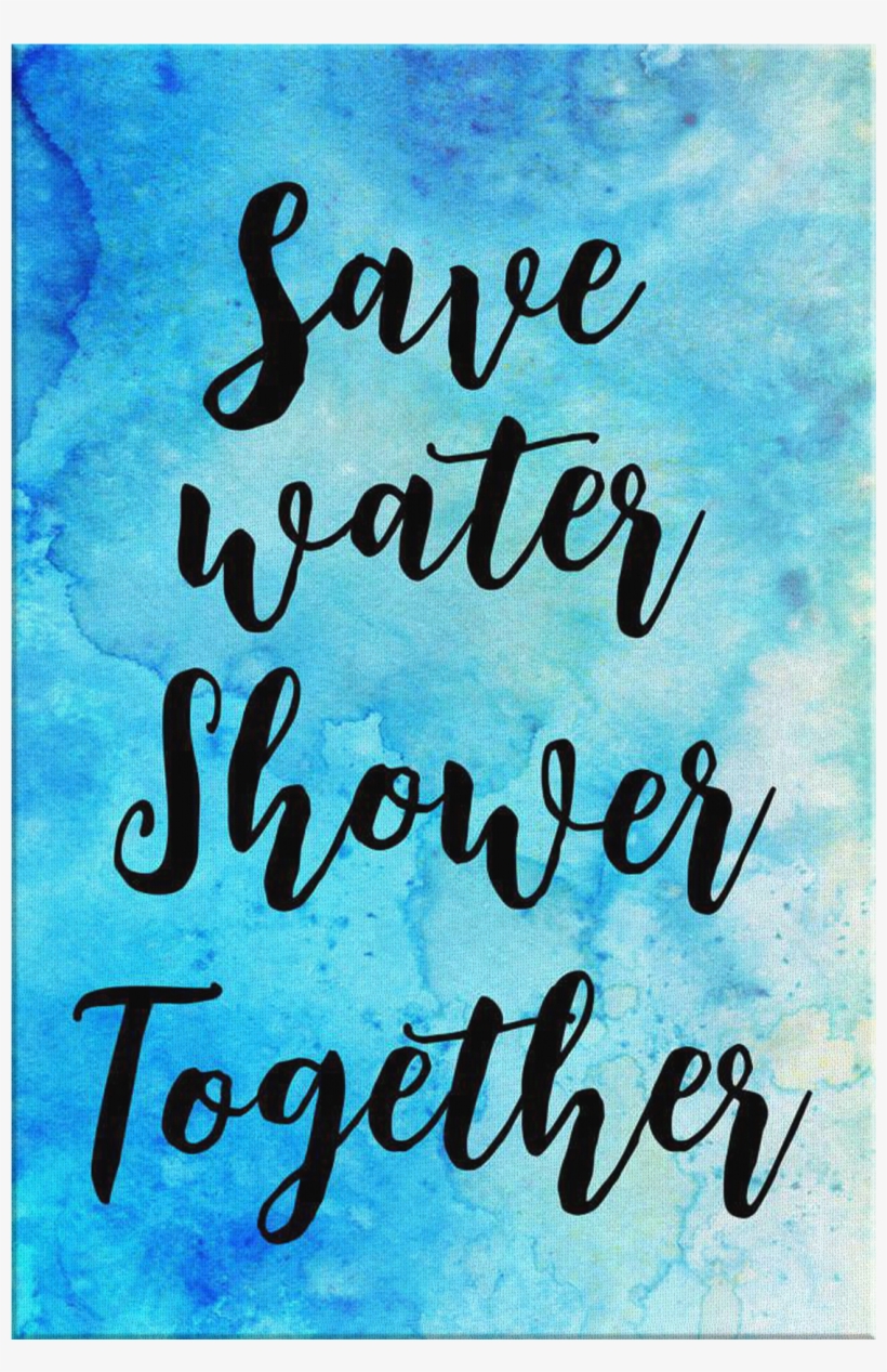 Shower Together" Premium Canvas - Water, transparent png