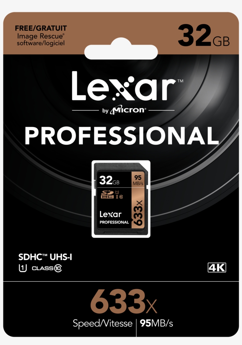 Lightbox Moreview - Lexar 64gb Professional 633x Sdxc 64gb Sdxc Uhs-i Class, transparent png