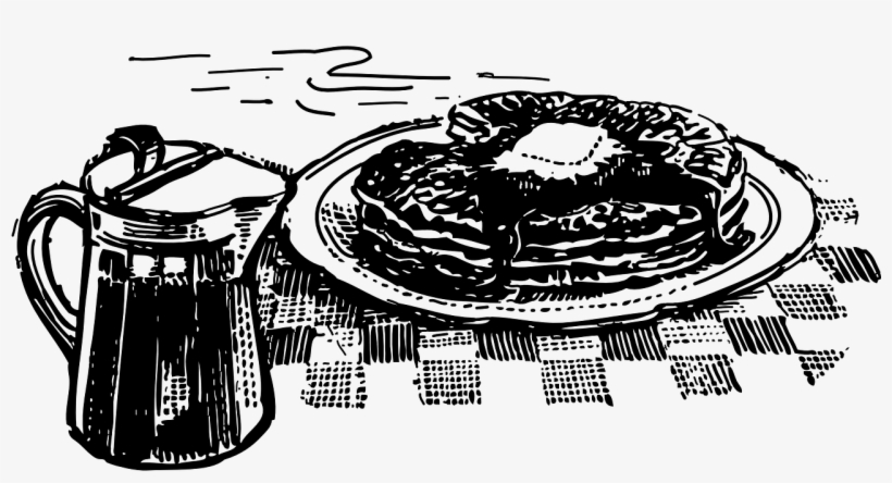 Image - Pancake Breakfast Clipart Black And White, transparent png