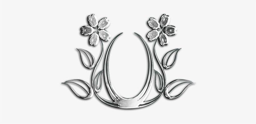 Flower Metal Flourish Texture Graphic Deco - Floral Silver Png, transparent png