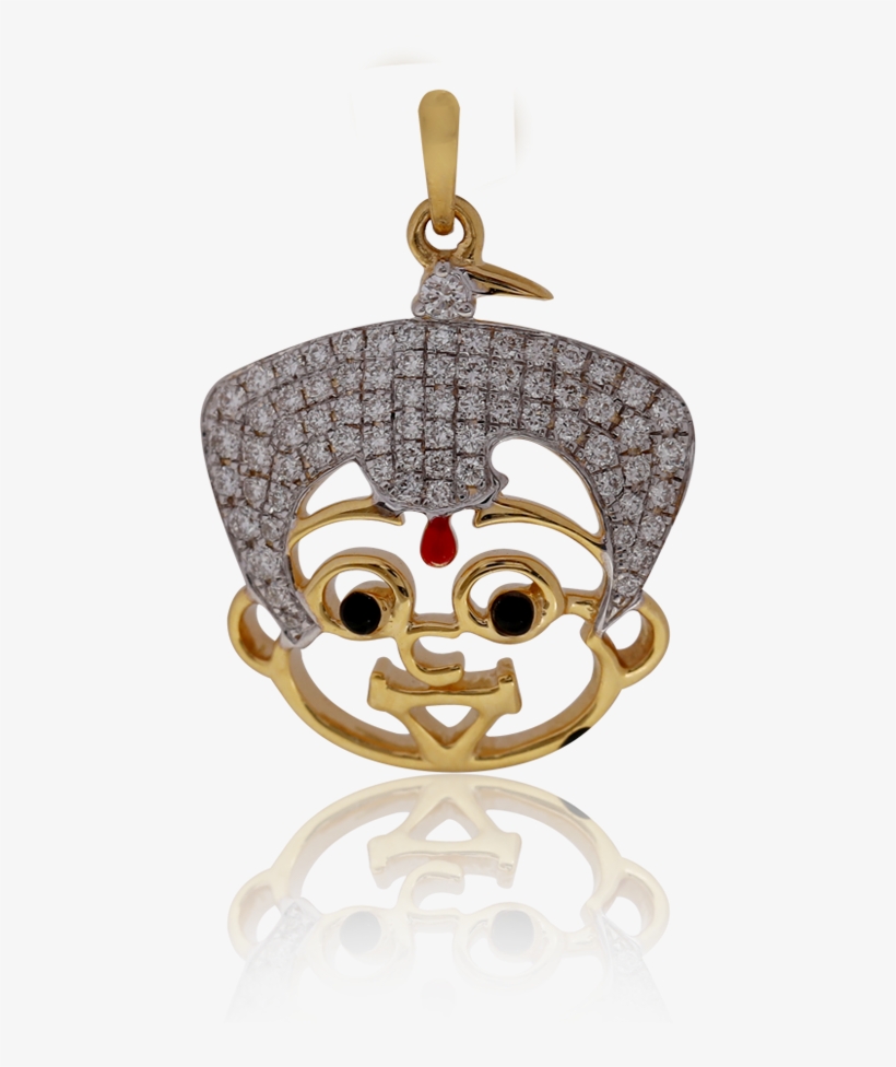 Cute Chota Bheem Gold Pendant - Dithi Studio, transparent png