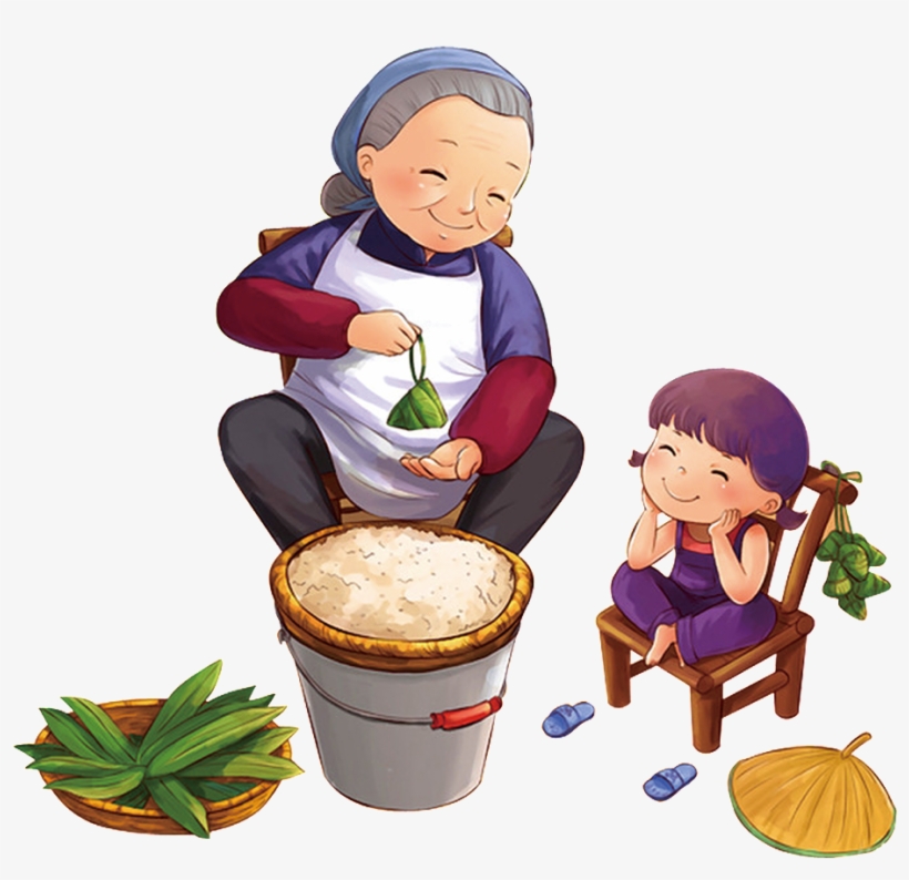Grandma Scorpion Child Dragon Boat Festival Png - 包 粽子 卡通, transparent png