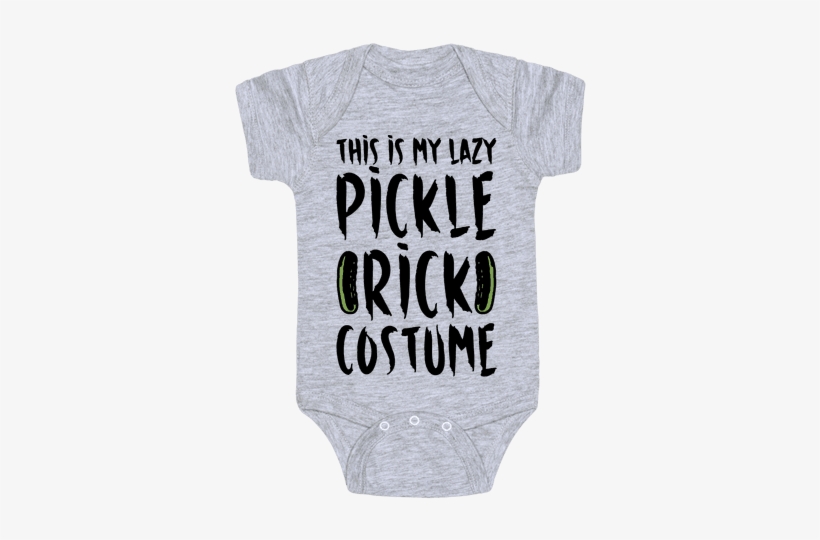This Is My Lazy Pickle Rick Costume Baby Onesy - Satanic Onesie, transparent png