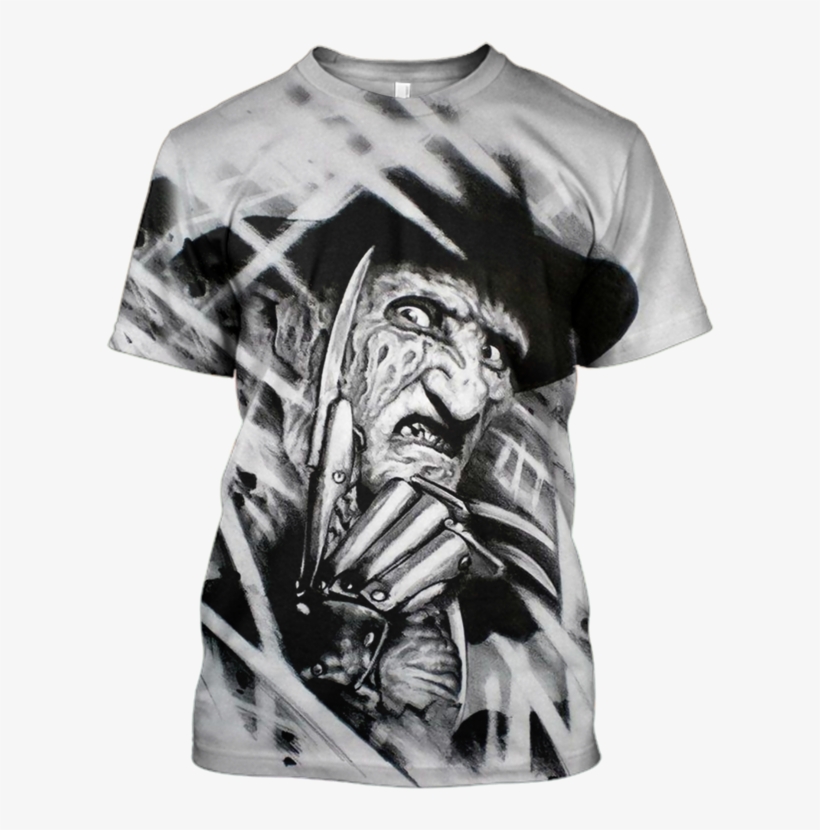 3d Nightmare On Elm Street Freddy Krueger Tshirt - Freddy Krueger Desenho, transparent png