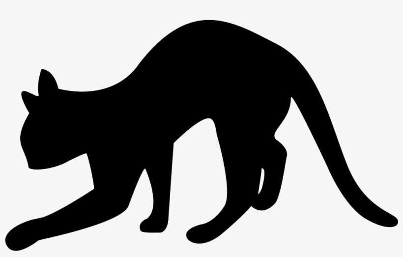 Black Cat Silhouette - Siluetas Gatos Png, transparent png
