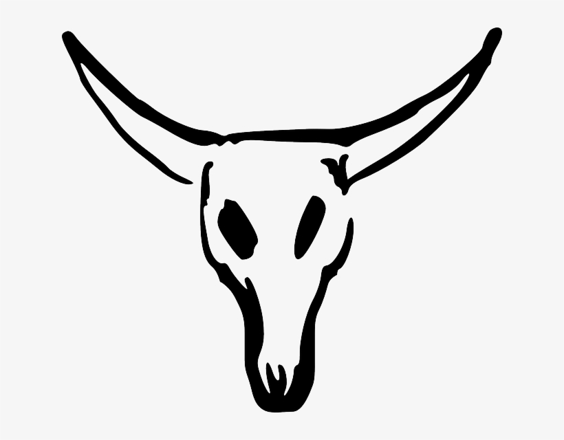 Animals, Skull, Cartoon, Cow, Cattle, Mammals, Bull - Cow Skull Clipart, transparent png