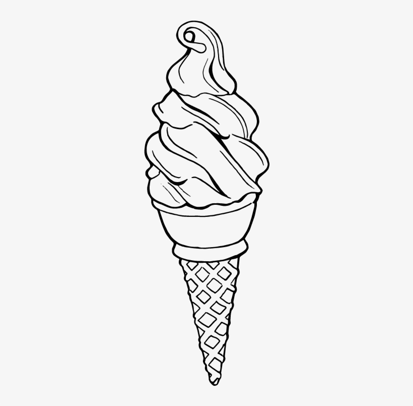 Color Ice Cream Cones With Rb Resident Artist Kelly - Ice Cream Black And White, transparent png