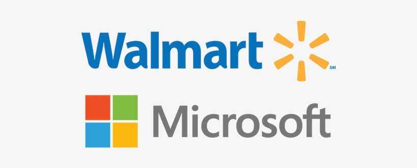 Walmart And Microsoft Logos - Walmart, transparent png
