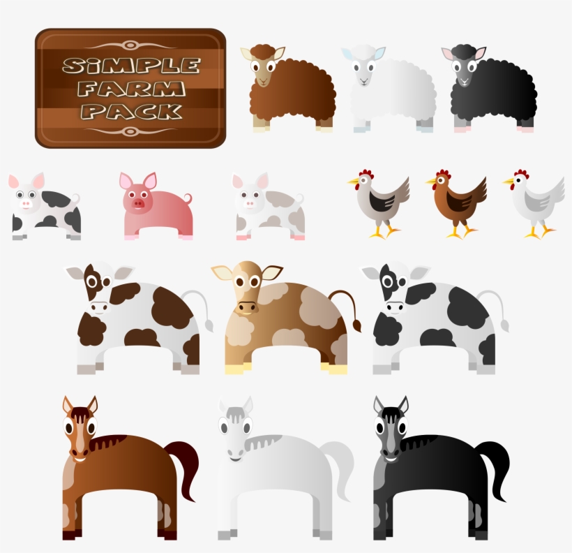 This Free Icons Png Design Of Simple Farm Animals, transparent png
