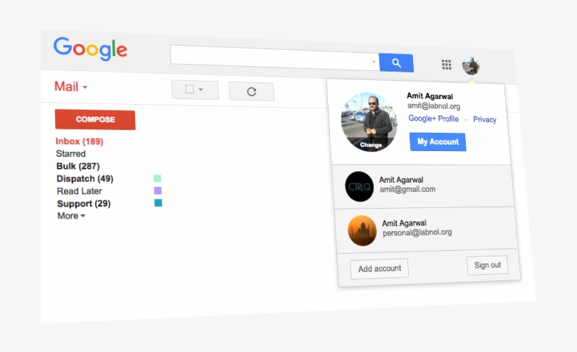 Switch Gmail Accounts - Gmail Accounts, transparent png