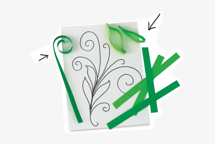 Cut Cardstock Into Strips, Then Bend, Fold, Roll, And - Construction Paper, transparent png