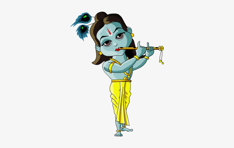 Krishna Flute With Peacock Feather Png - Transparent Little Krishna Png, transparent png