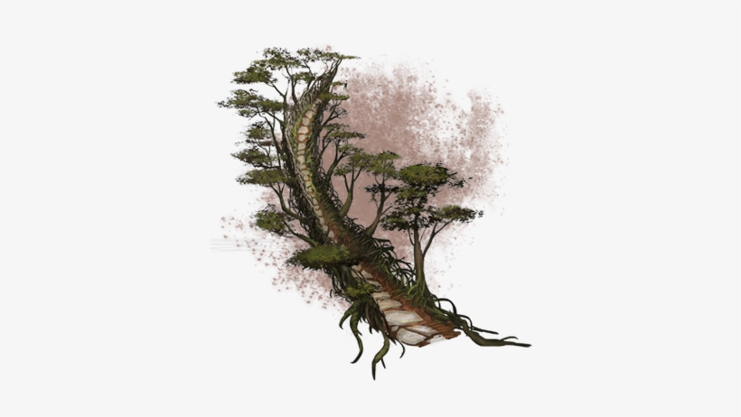 Bosmer Tree Bridge Concept Art - Tree Concept Art Png, transparent png
