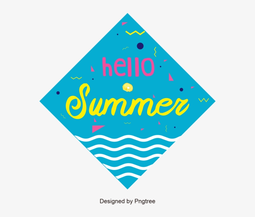Blue Ocean Label Design In Summer, Summer Label, Summer, - Library, transparent png