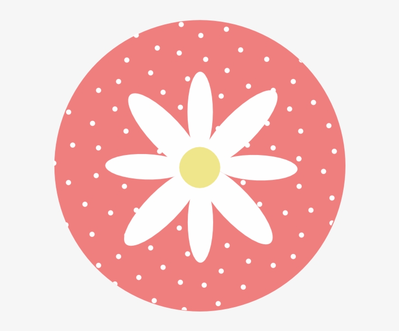 Daisy With Polka Dots Coral Svg Clip Arts 600 X 599, transparent png