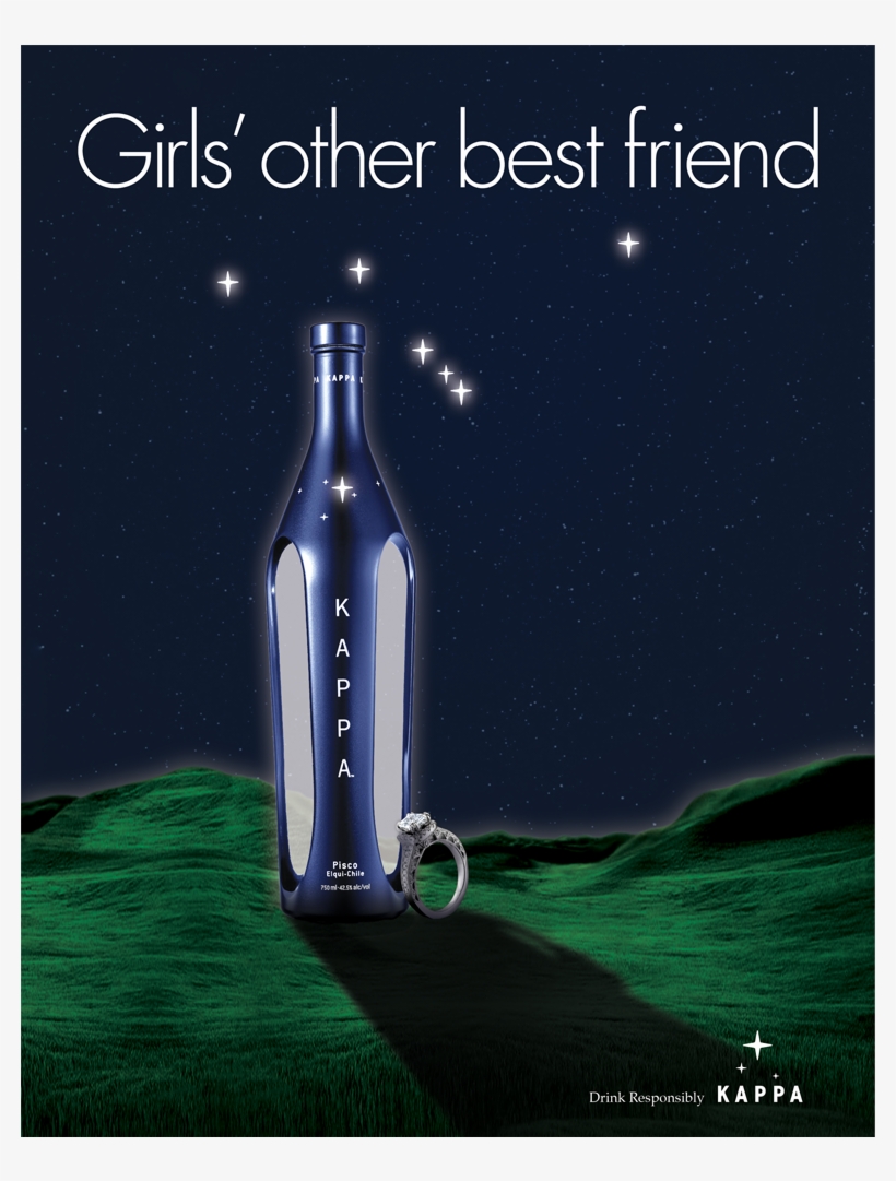 Kappa - Glass Bottle, transparent png