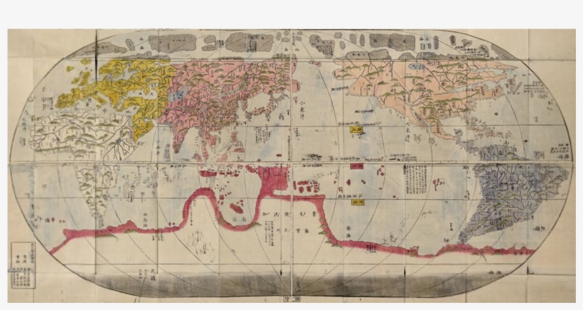 Article Title Plus - Old Chinese World Map, transparent png