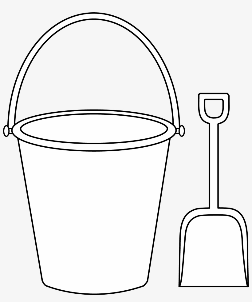 Kids Colorable Pail And Shovel Clip Art 5849x6721 PNG Download PNGkit