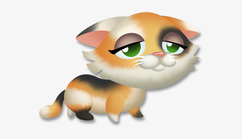 Calico Kitten Tired - Hay Day Gatitos, transparent png