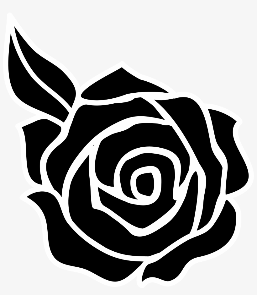 Horseshoe And Rose Vinyl Decal Cowgirl Horse Rodeo - Black Rose Clip Art, transparent png