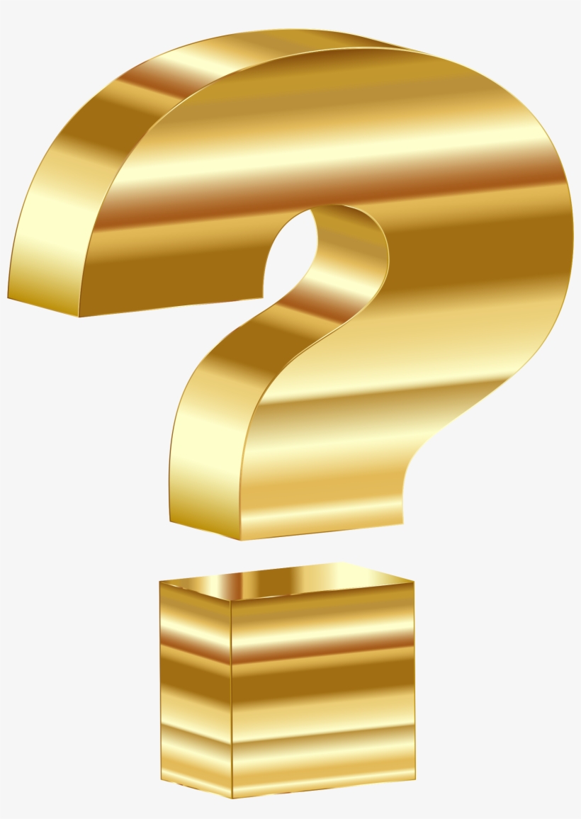 This Free Icons Png Design Of Gold 3d Question Mark, transparent png