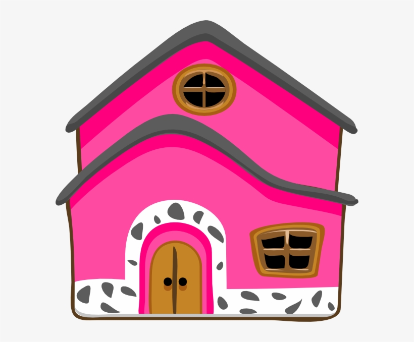 Pink House Clip Art At Clker - Green House, transparent png