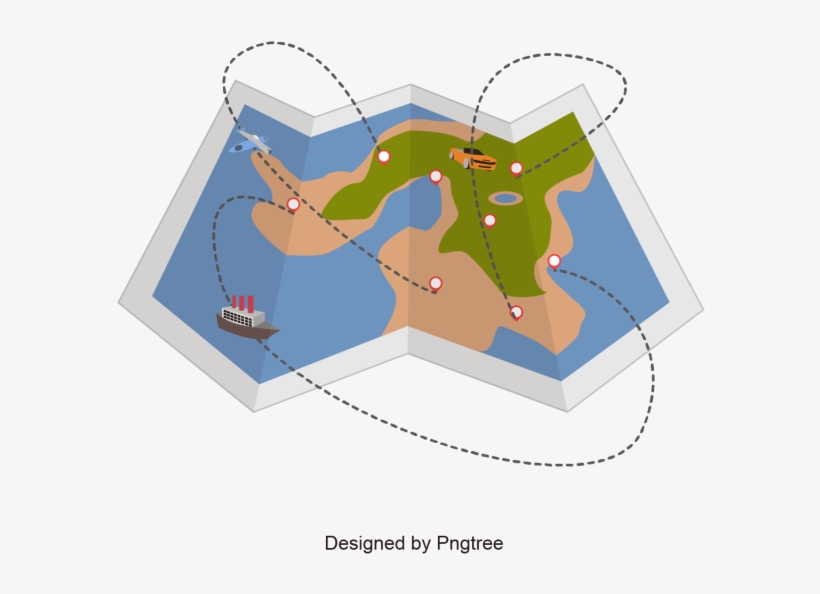 Illustration Map Design, Illustration Map Design, Map, - Illustration, transparent png