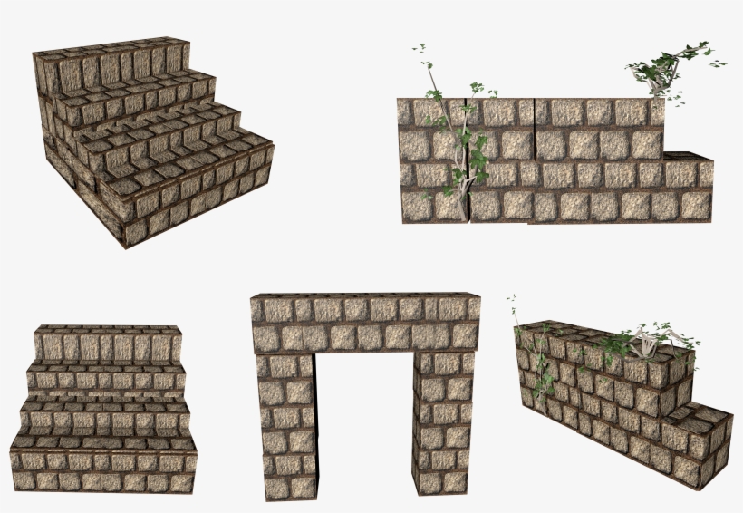 Medieval Stone Wall Set, Transparent, Wall, Stone,, transparent png