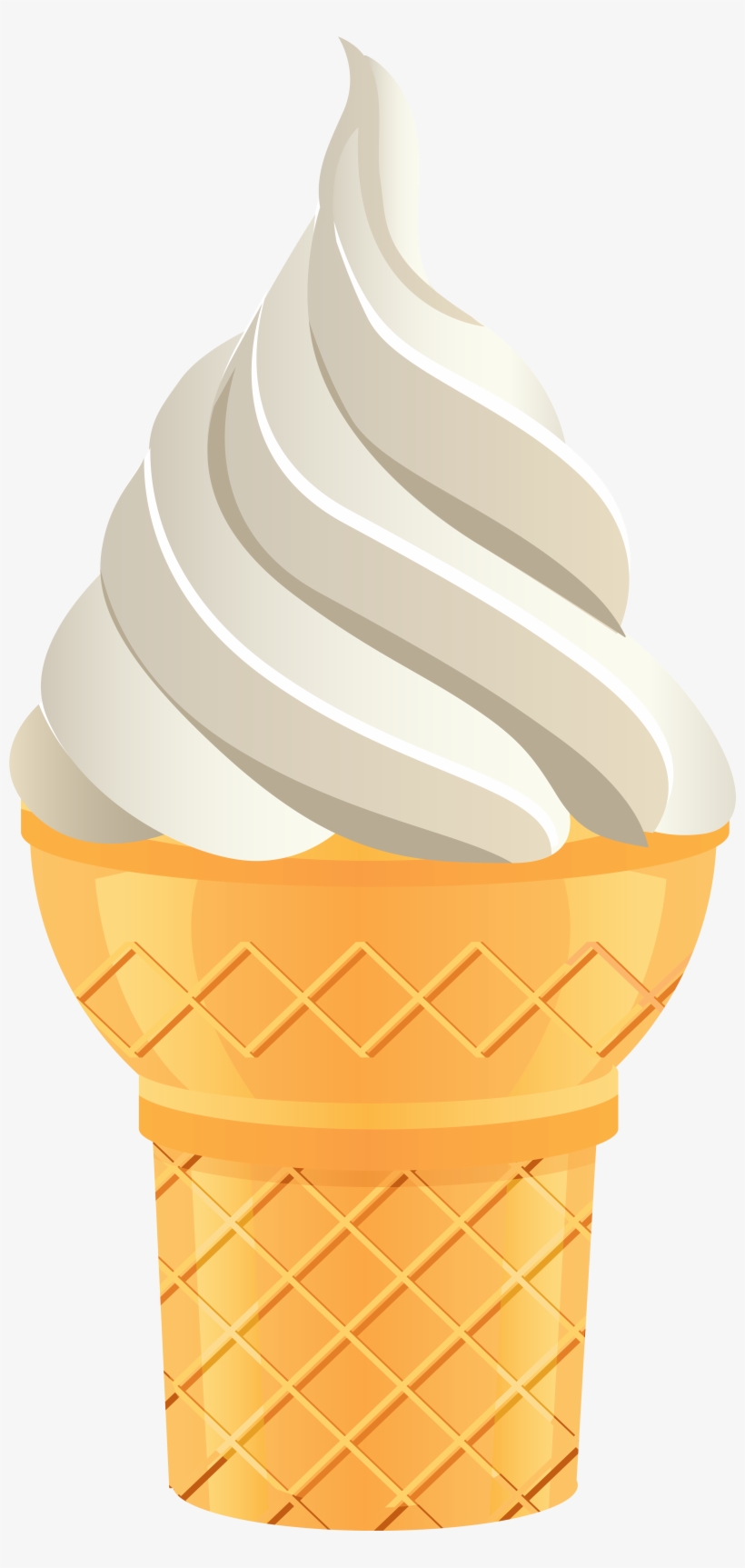 Ice Cream Cone Png Transparent Clip Art Image, Is Available - Vanilla Ice Cream Png, transparent png