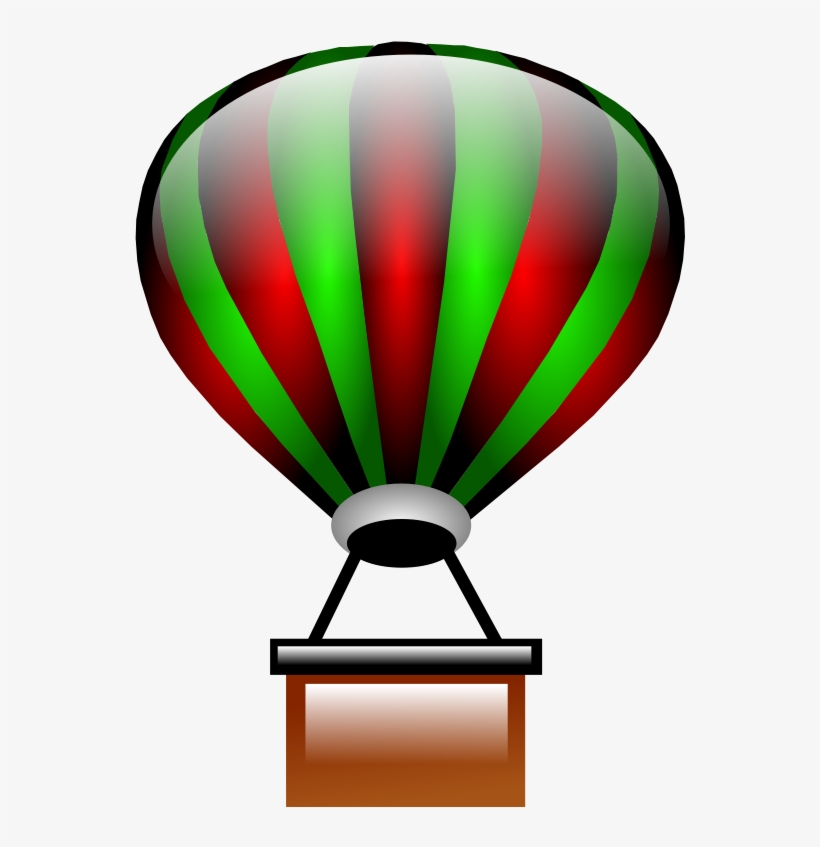 Hot Air Balloon Clip Art Png - Red And Green Hot Air Balloon, transparent png