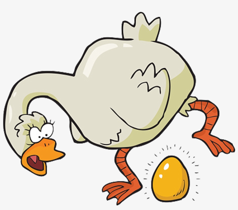 The Goose That Laid - Goose Laying Golden Egg Card, transparent png