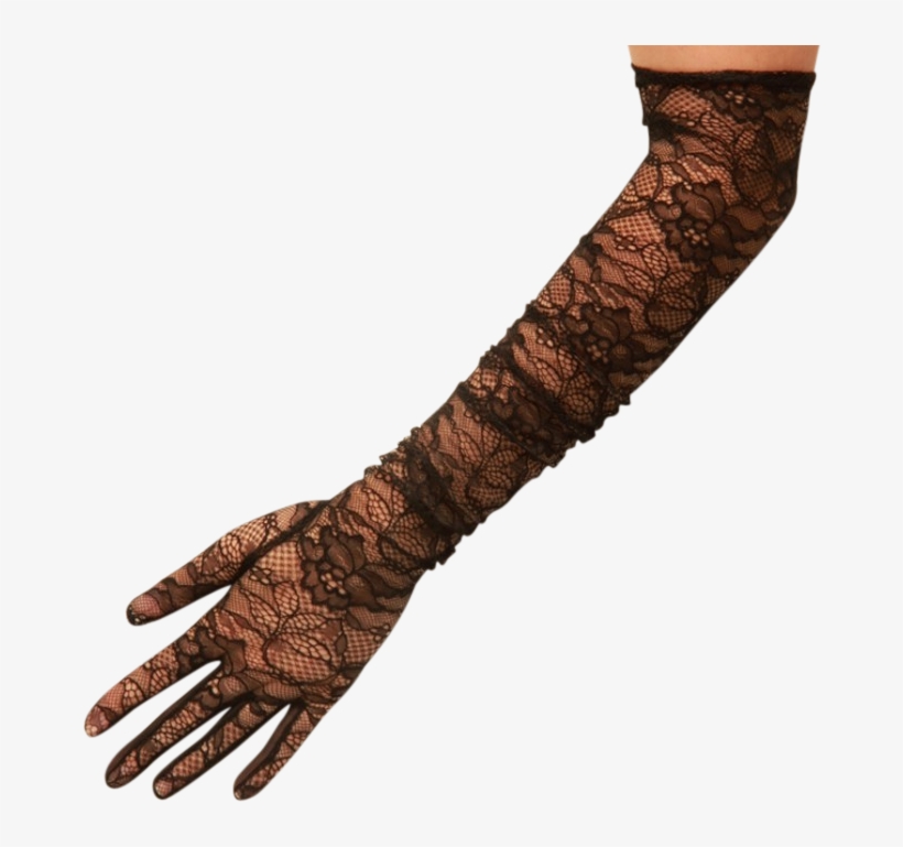 Long Lace Gloves, transparent png